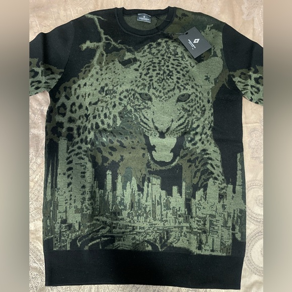 Marcelo Burlon County Of Milan Men Wool Tiger Sweater - Picture 1 of 8